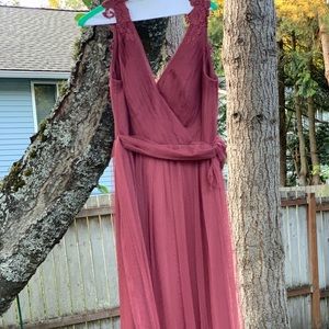 Anthropologie/BHLDN bridesmaid dress rusty rose